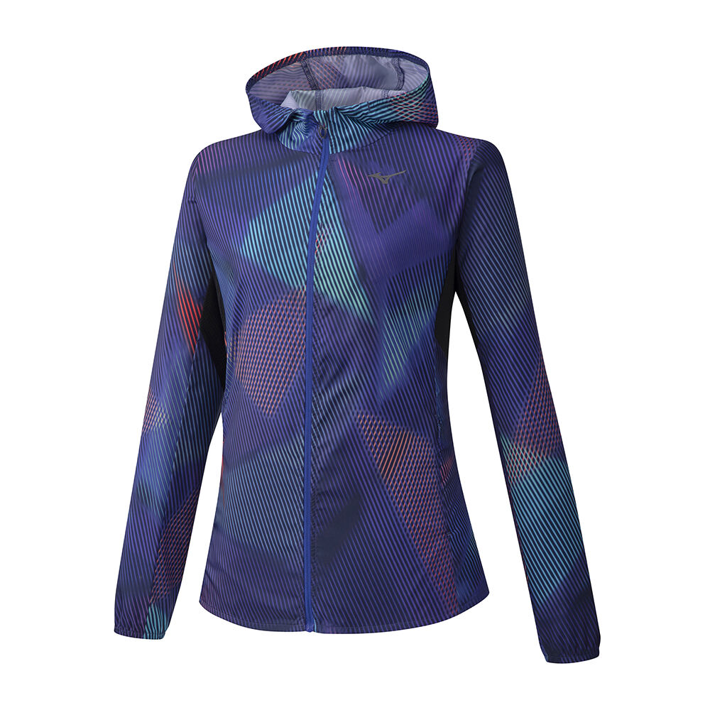 Chaqueta Mizuno Hoodie Mujer Azules Outlet AOMQ-74085